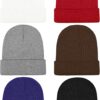 Cooraby 6-Pack Kids' Winter Beanies – Soft Acrylic Knit Skull Caps for Boys & Girls