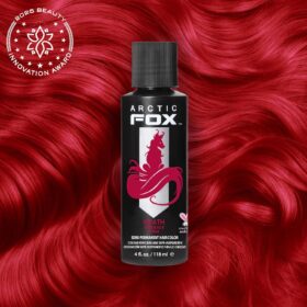 ARCTIC FOX Wrath Semi-Permanent Hair Color Dye - 4 Fl Oz - Vegan, Cruelty-Free, Long-Lasting Red with Berry Undertones & Conditioning Formula