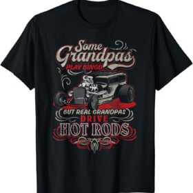 Vintage Hot Rod Grandpa Gift T-Shirt – Classic Car Lover Graphic Tee for Grandfathers