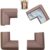 Roving Cove Baby Proofing Corner Protectors – 4 Pack Heavy-Duty Coffee Brown Foam Guards with 3M Adhesive Tape
