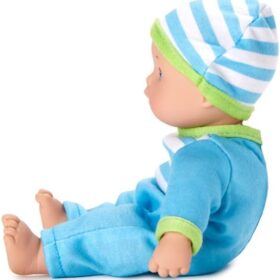 Madame Alexander Little Cuties 8-Inch Mini Baby Doll - Blue Outfit & Matching Hat - Soft Body Cuddle Toy for Toddlers (Light Skin Tone)