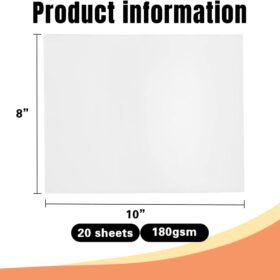 Premium Glossy Photo Paper - 8x10 Inch 180gsm Inkjet Sheets (20 Pack) - High Resolution, Quick Dry for Prints, Flyers & Brochures