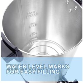 SYBO SR-CP Commercial Grade Stainless Steel Coffee Urn & Hot Water Dispenser - 30-Cup (4.5L) Large Capacity for Catering, Hotels, and Buffets