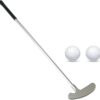 Versatile 2-Way Golf Putter for Adults & Kids – Ambidextrous Design for Left or Right Handed Players – Indoor & Outdoor Practice Set with 2 Balls & Sturdy Shaft – Perfect for Home, Office, or Putting Greens