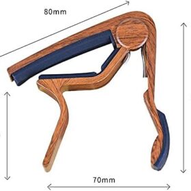 Rosewood Guitar Capo - Premium Acoustic & Electric Guitar Capo for Quick Key Changes, Zinc Alloy Accessory