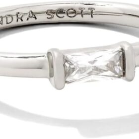 Kendra Scott Juliette Band Ring - White Crystal Fashion Jewelry for Women