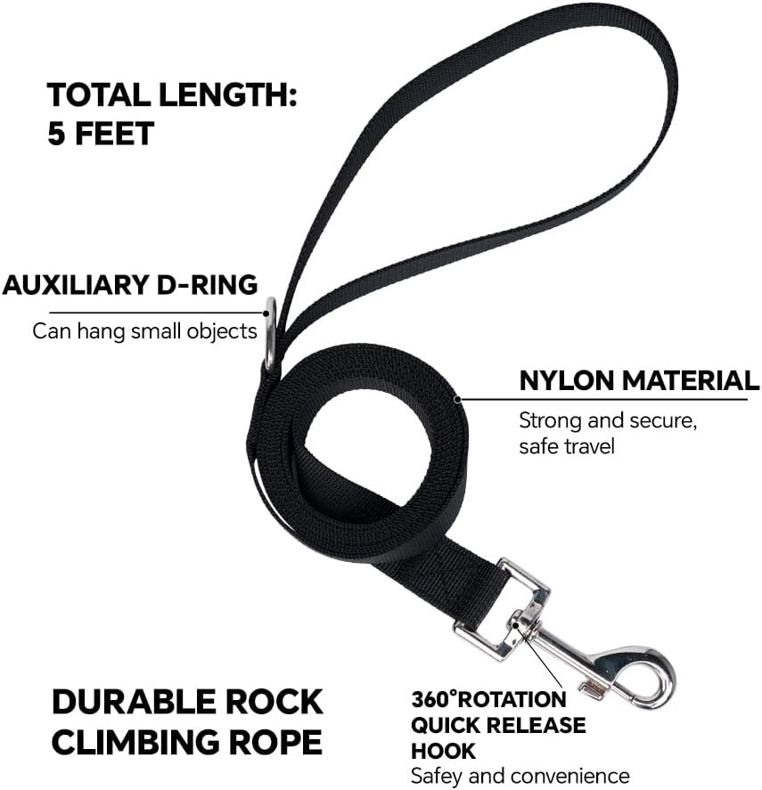 Escape-Proof Cat Harness and Leash Set with AirTag Pocket - Reflective, Adjustable Soft Mesh Vest for Large Cats and Small Dogs - 59' Lead Included (Black, Large)