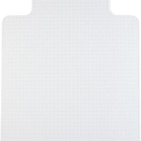 Stoles 48 x 36 Inch Clear Office Chair Mat for Carpet – Heavy Duty Vinyl Floor Protector with Lip, Smooth Rolling Surface for Desks
