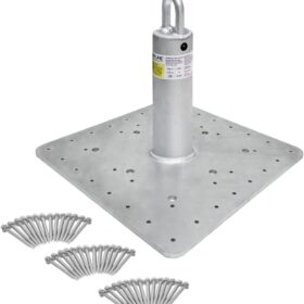Frontline Fall Protection RO12 Commercial Roof Anchor – 12-Inch Galvanized Steel Tie-Back Point (OSHA & ANSI Compliant)