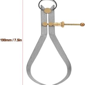 Digital Outside Spring Caliper – 7.5in Carbon Steel Divider for Wood Turning, Metalwork & Lathe Measurement