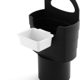 Car French Fries Holder & Sauce Dip Cup - Multifunctional Auto Organizer Tray for Cell Phone, Wallet & Glasses - Funny White Elephant Gift for Men & Women