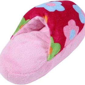 Red Plush Dog Toy Squeaky Slipper - Durable Flip Flop Chew Toy for Puppies, Small & Medium Dogs