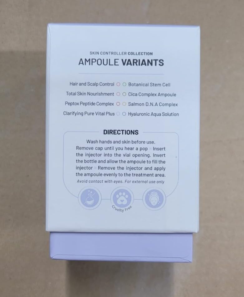 BRÜUN HS Korean Hair Growth Serum – Scalp Ampoule Booster with Biotin & Peptides for Hair Regrowth & Thicker Hair – 1.18 fl oz