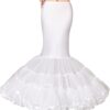 Women's Full Ball Gown Wedding Petticoat - White Hoopless Underskirt Slip for Quinceanera & Bridal Gowns