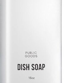 Public Goods Mandarin Basil Dish Soap – 16oz Plant-Based Liquid Detergent, Grease-Fighting & Eco-Friendly