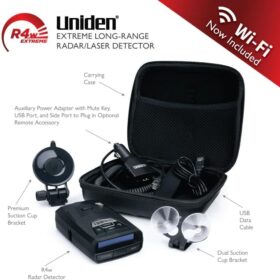 Uniden R4W Extreme Long-Range Radar & Laser Detector with Built-in GPS, Wi-Fi, Bluetooth & OLED Display