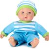 Madame Alexander Little Cuties 8-Inch Mini Baby Doll - Blue Outfit & Matching Hat - Soft Body Cuddle Toy for Toddlers (Light Skin Tone)