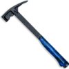 Boss Hammer 14 oz Blue Collar Steel Framing Hammer - Patented Squaring System & Mag-Start - Made in USA