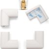Roving Cove HeftyFit Baby Corner Protectors – 4 Pack, Heavy-Duty Rubber Foam Furniture Guards, 3M Adhesive Pre-Applied, Non-Toxic & Flame Resistant (Oyster White)