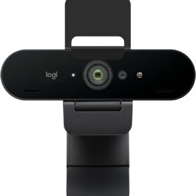Logitech BRIO 4K Ultra HD Webcam – HDR, Auto Light Correction, Noise-Canceling Mic, Windows Hello, for Teams, Zoom, and Google Meet
