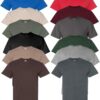 Men's Heavy Cotton T-Shirts Bulk Pack (12-Pack) - Assorted Colors, Sizes S to 5XL - Essential Soft Cotton Tees for Daily Wear