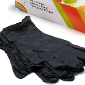 Kids Disposable Nitrile Gloves - 100 Count Latex-Free Powder-Free Small Safety Gloves for Children, Food Handling, Painting, Cleaning & Arts & Crafts