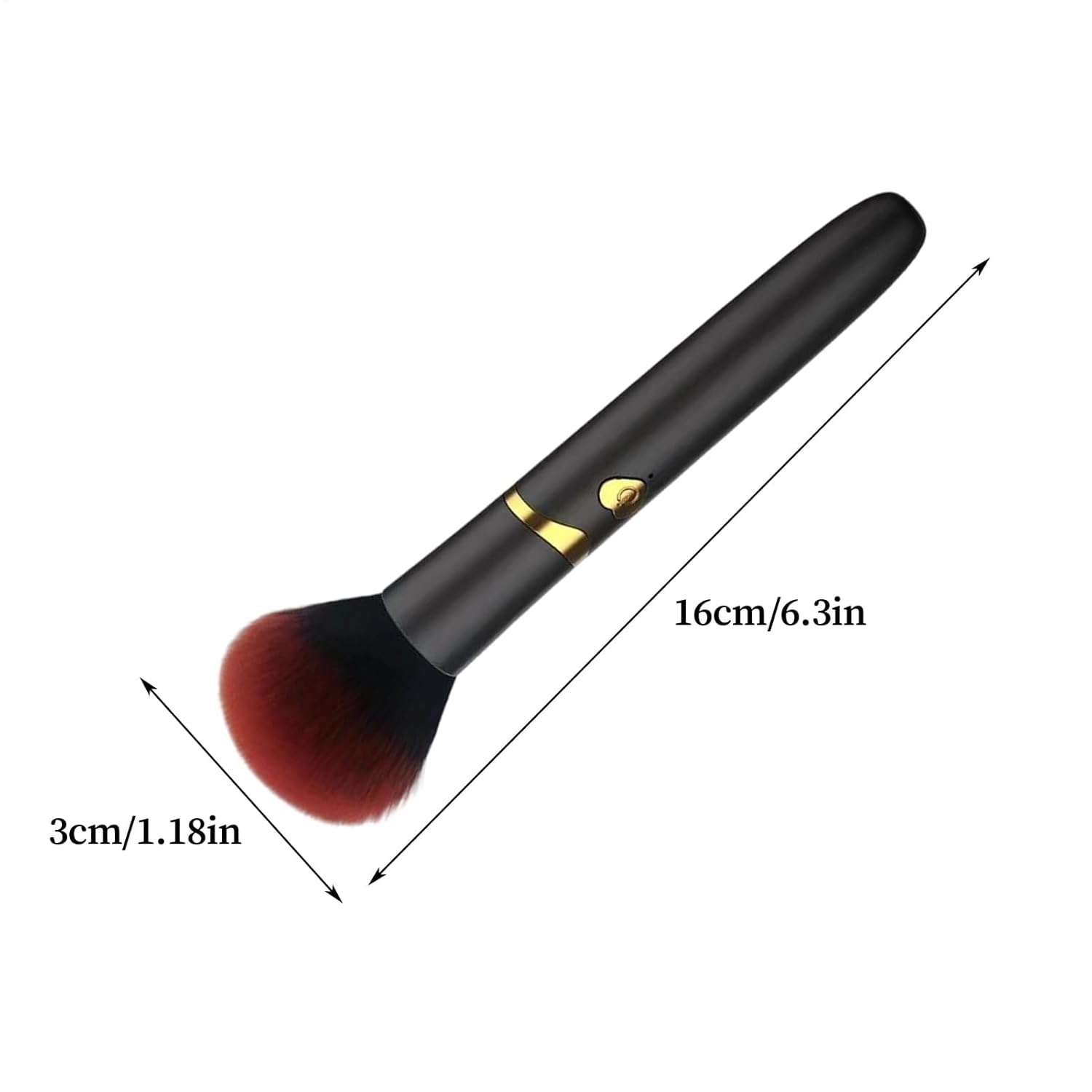 USB Rechargeable Vibrating Makeup Brush – Portable Electric Face Foundation Applicator for Liquid, Cream & Powder Blending