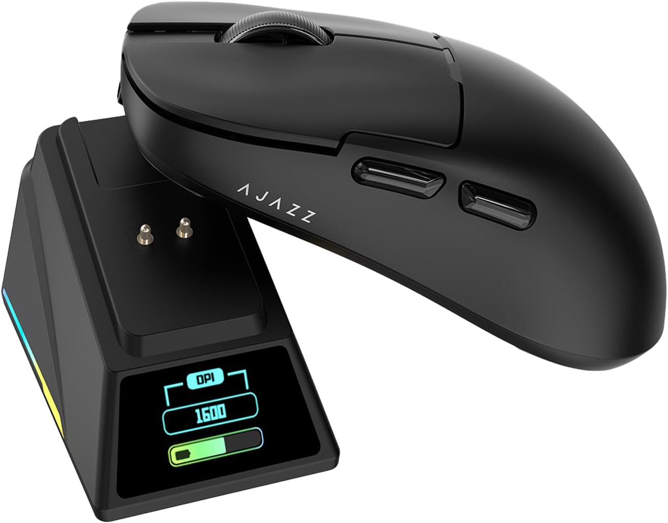 AJAZZ AJ159 APEX Wireless Gaming Mouse – PAW3950 42K Sensor | 8KHz Polling Rate | Lightweight 56g Design with Magnetic Charging Dock & RGB TFT Screen