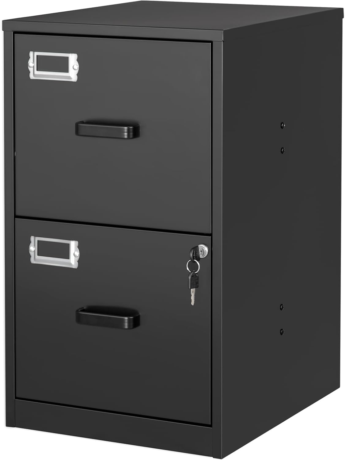 2-Drawer Locking Vertical File Cabinet - Steel Mobile Filing Cabinet for Home & Office