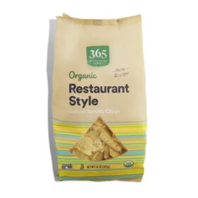 365 by Whole Foods Market, Organic Restaurant Style White Corn Tortilla Chips, 14 Ounce (Pack of 1)