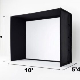 SkyTrak ST MAX Golf Simulator Studio Package – Dual Radar & Photometric Launch Monitor with Impact Screen, HD Projector, Hitting Mat & Speed Training