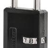 Master Lock 647D Black Combination Padlock - 3-Digit Resettable Code Lock for Gym Lockers, School, Luggage, & Outdoor Storage