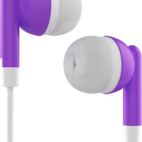 Maeline 10-Pack Multi-Color Wired Earbuds with Microphone & Noise Isolating In-Ear Headphones for Classrooms, Travel, and Standardized Testing