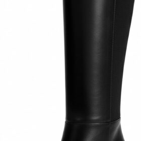 Vipost Women's Chunky Block Heel Knee High Boots – Pointed Toe Side Zipper Fall Winter Tall Booties