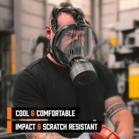 MIRA Safety CM-I01 Full-Face Respirator – Industrial Grade Gas Mask with 40mm NATO Filter Port & Advanced Low-Resistance Valve