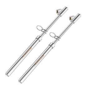 GODESON Heavy Duty Dual Head Tire Pressure Gauge (Pack of 2) - 10-150 PSI Truck & Car Air Pressure Tester with 30° Angle Chuck