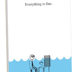 Funny Notepads (4-Pack) — Sarcastic Office Memo Pads & Humorous Work From Home Gifts — 'Everything Is Fine', 'This Is My Life Now', 'I Have No Idea What I’m Doing', 'I’m Not Even Trying Anymore' — 4" x 5.25"