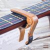 Rosewood Guitar Capo - Premium Acoustic & Electric Guitar Capo for Quick Key Changes, Zinc Alloy Accessory