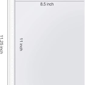 PANDRI 500 Pack Heavy Duty Non-Glare Sheet Protectors - 11-Hole Reinforced Clear Page Protectors for 3 Ring Binders, Acid & PVC Free, Archival Safe (Fits Standard 8.5 x 11 Paper)