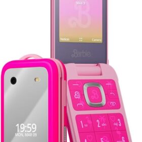 HMD Barbie Flip Phone Unlocked KaiOS Feature Phone - Power Pink (US Version)