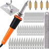 Professional 67-Piece Electric Hot Knife Cutter Kit – Multipurpose Stencil Tool with 60 Blades and Heat-Resistant Metal Stand (110V)
