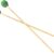 AIAS Vibraphone Mallets - Green Wrapped Yarn Heads with Maple Shafts, 16-Inch Professional Percussion Mallets for Clear Articulation and Tone (1 Pair)