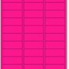 NextDayLabels Fluorescent Pink Address Labels – 1” x 2-5/8” Permanent Adhesive Stickers for Laser & Inkjet Printers (1500 Labels, 50 Sheets)