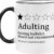 Sarcastic Coffee Mug for Adults - 'Being an Adult Would Not Recommend' 11oz Ceramic Funny Birthday Gift for Men & Women, Best Friend, Coworker, Sister, Brother - Novelty Tea Cup for Office & Home