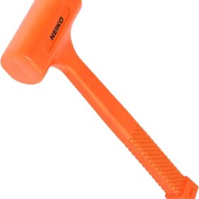 NEIKO 02848A 3 lb Dead Blow Hammer – Unibody Poly Jacket with Steel Shot Head, Spark & Rebound Resistant, Non-Slip Diamond Grip (Neon Orange)