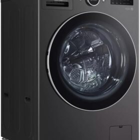 LG 5.0 cu. ft. Mega Capacity Smart Front Load Electric Washer Dryer Combo - Black Steel (TurboWash360 & WiFi Enabled)
