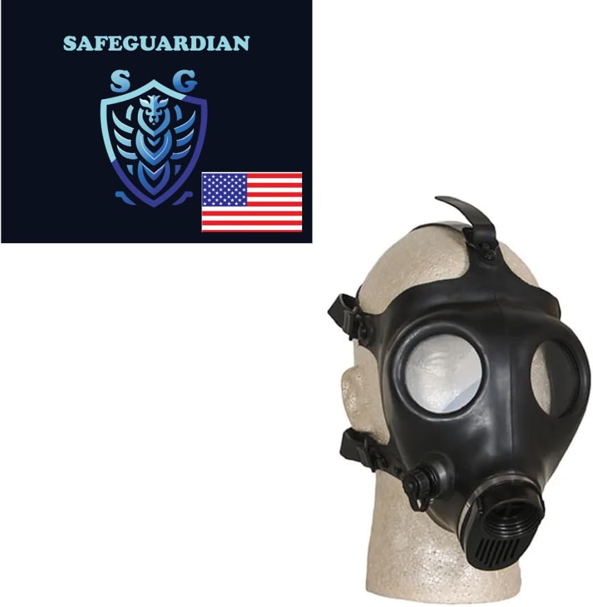 Professional Civilian Israeli Gas Mask Respirator with NBC Filter for Survival, Tactical Training, and Costume Use