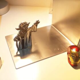 Master Yoda Force Metal Bookend – Double-Sided Star Wars Décor & Novelty Gift for Fans