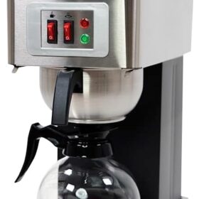 TQS Cafe 12-Cup Commercial Coffee Maker, Stainless Steel Dual Brewer for High Volume Office & Restaurant Use
