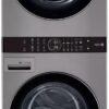 LG WKE100HVA WashTower with Smart Laundry Center - 4.5 Cu. Ft. Washer & 7.4 Cu. Ft. Electric Dryer in Graphite Steel